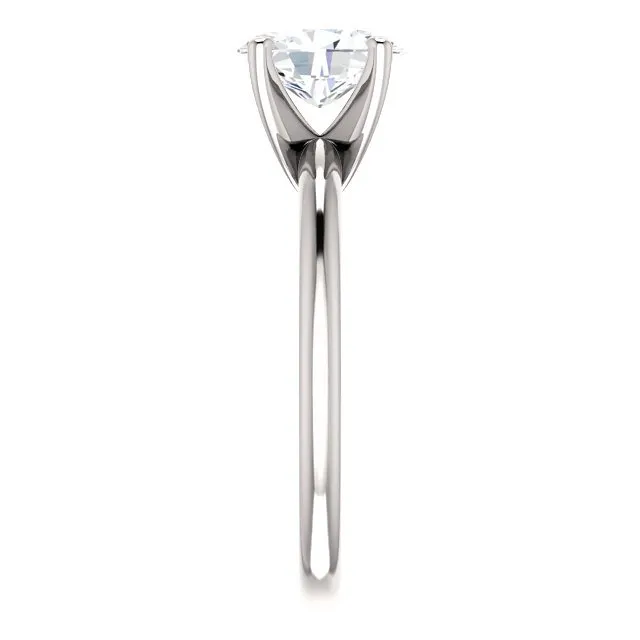 14KT GOLD 1.00 CT OVAL DIAMOND SOLITAIRE RING