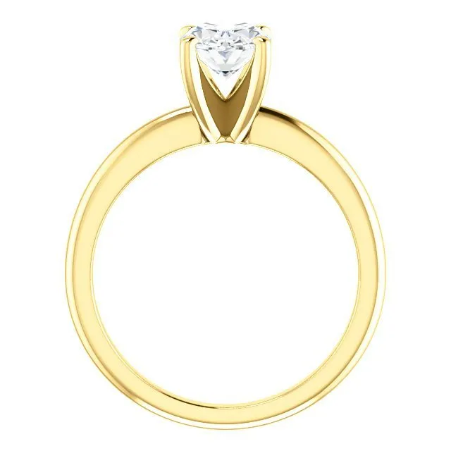 14KT GOLD 1.00 CT OVAL DIAMOND SOLITAIRE RING