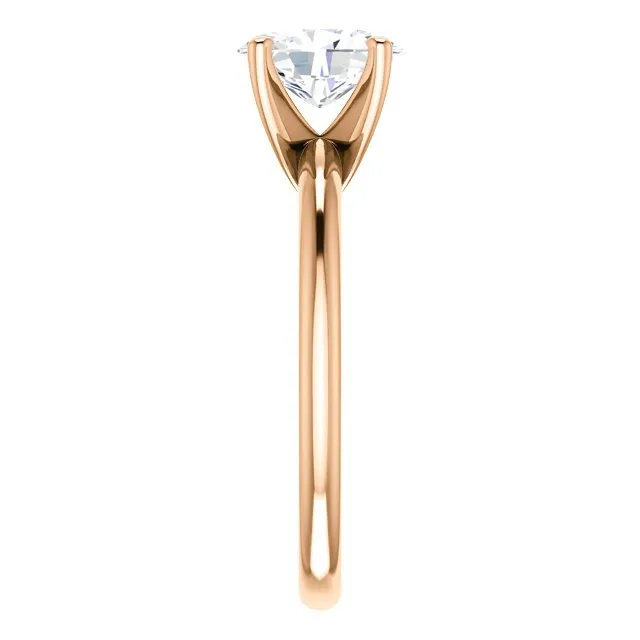 14KT GOLD 1.00 CT OVAL DIAMOND SOLITAIRE RING
