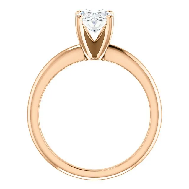 14KT GOLD 1.00 CT OVAL DIAMOND SOLITAIRE RING