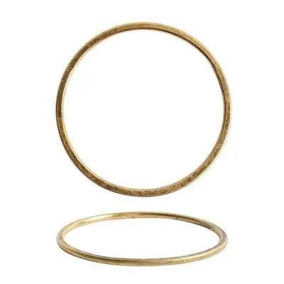 50mm 24k Gold Plated Flat Grande Hoop by Nunn Designs