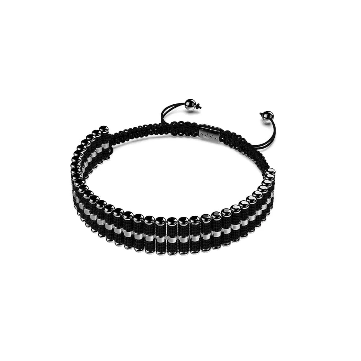 Amici | Gunmetal | Black | Macrame Bracelet