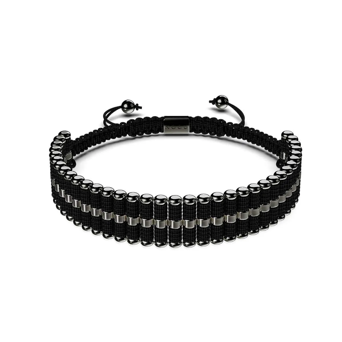 Amici | Gunmetal | Black | Macrame Bracelet