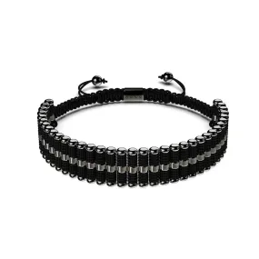 Amici | Gunmetal | Black | Macrame Bracelet