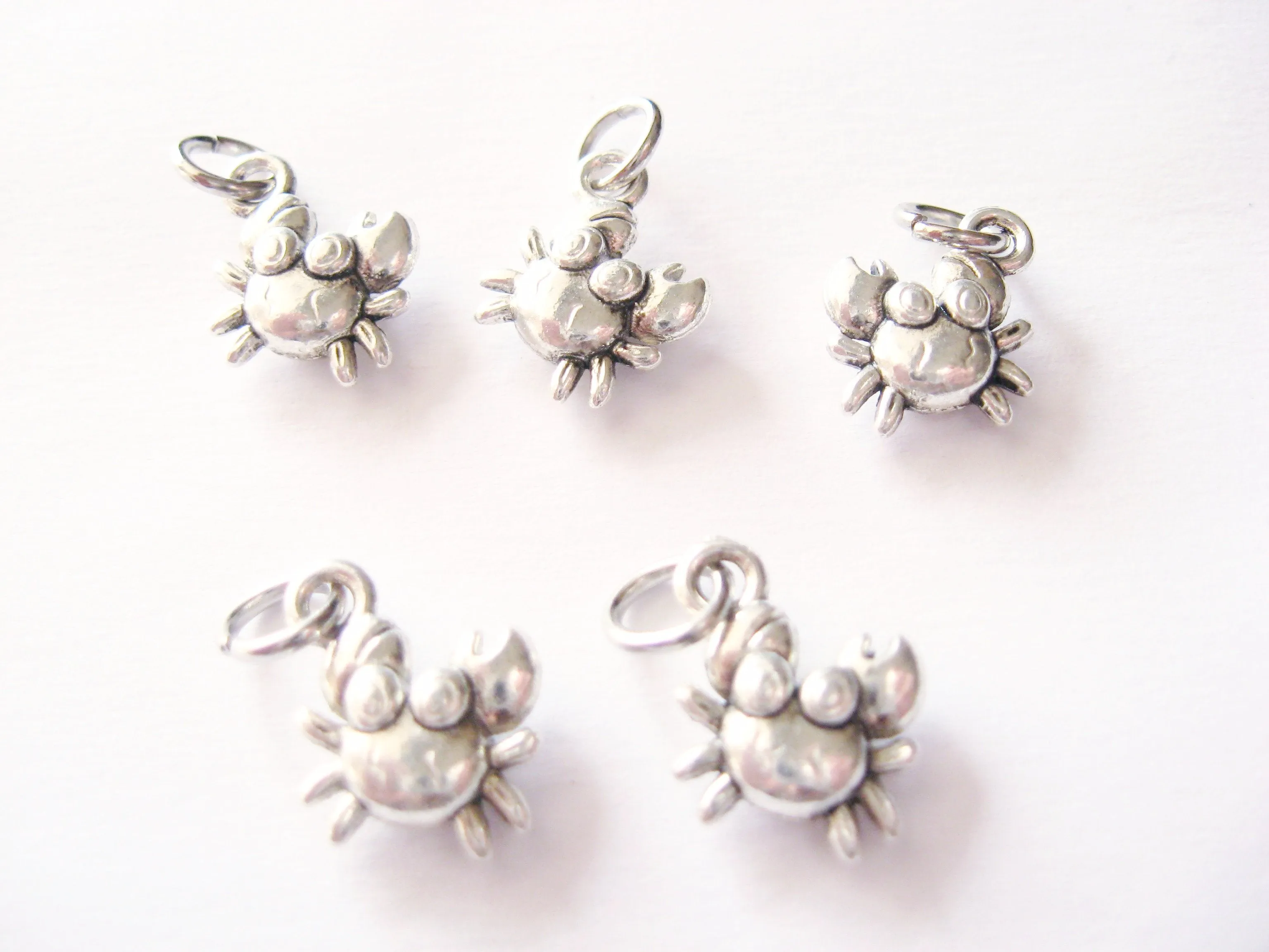 Antique Silver Crab Pendant Charms
