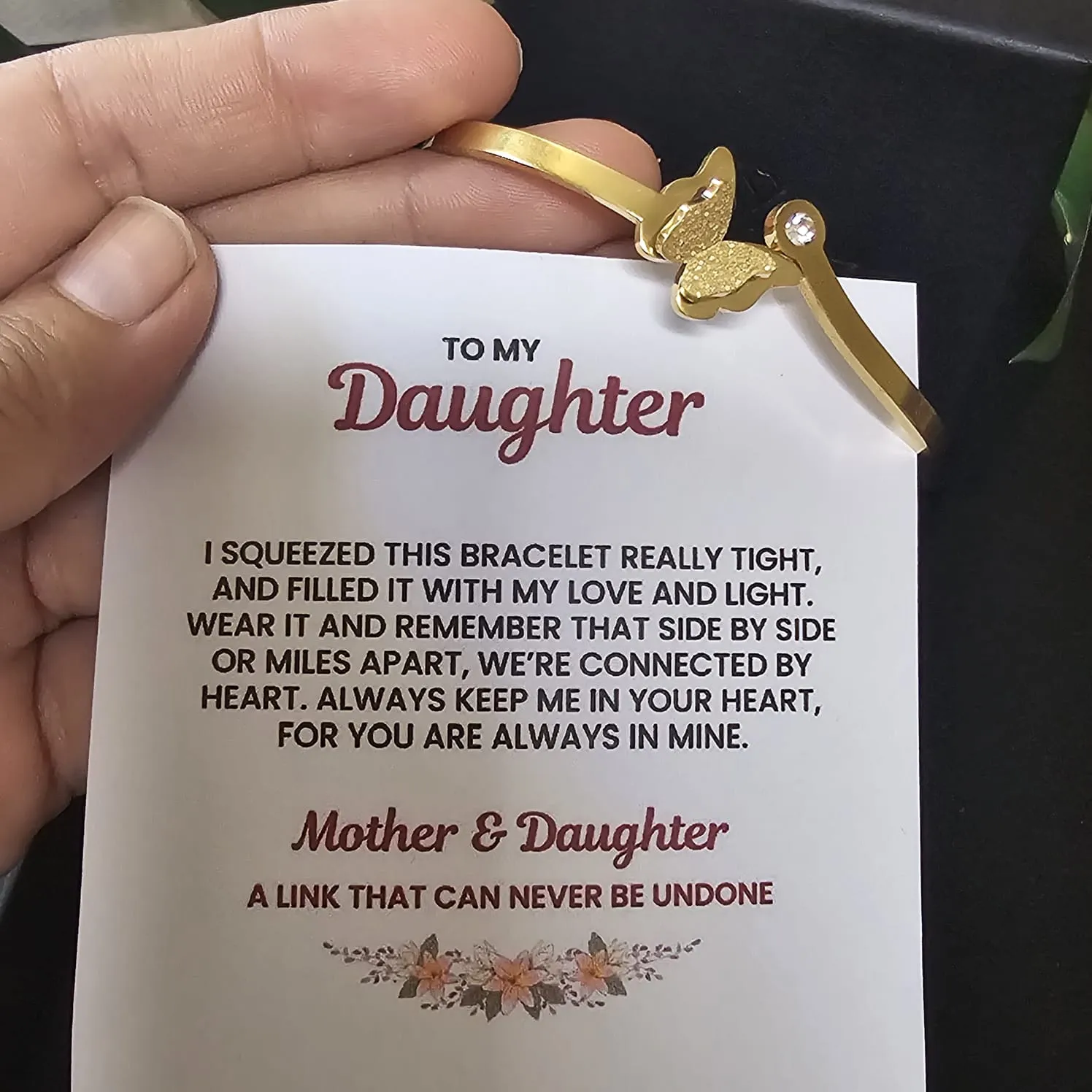 Butterfly Bracelet-Mother Daughter Linked Together