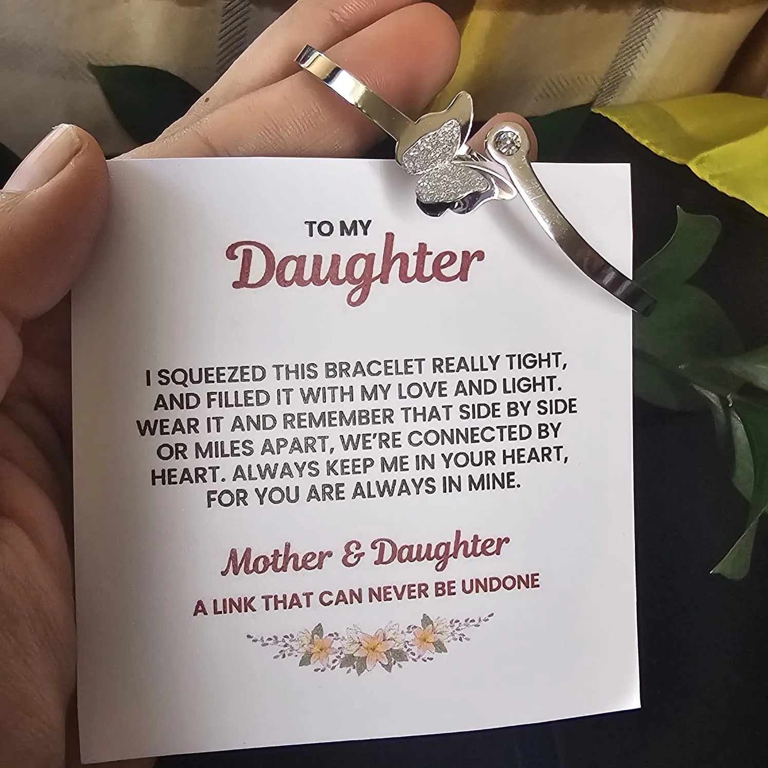 Butterfly Bracelet-Mother Daughter Linked Together