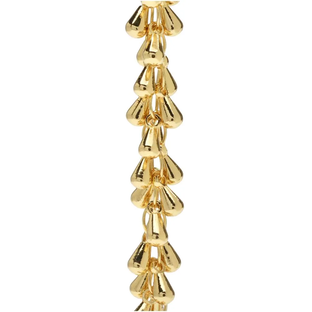 Charm Chain, Teardrop Bauble Links 7mm, Gold Tone (1 inch)