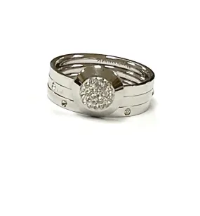 Diamanté Cluster Ring Trio