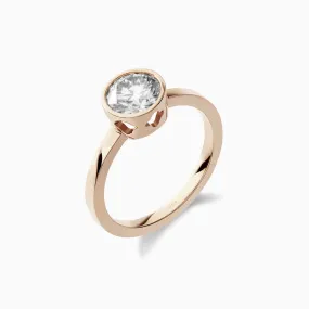 Diamond2 Solitaire Bezel Set Ring
