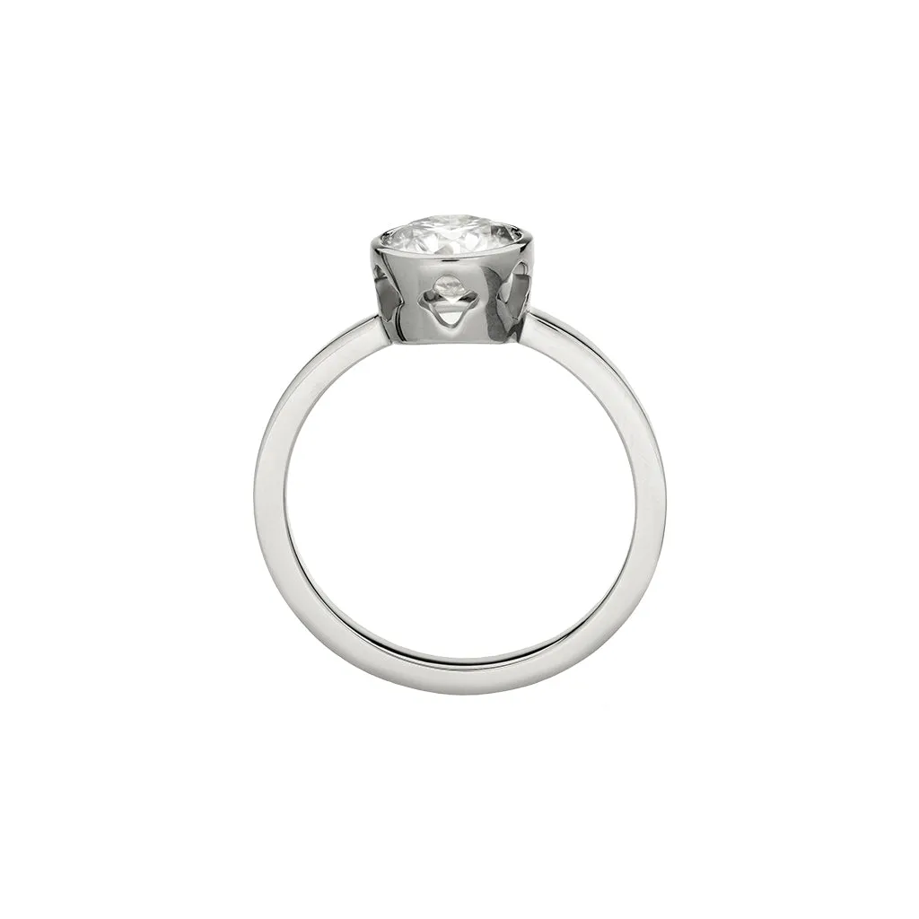 Diamond2 Solitaire Bezel Set Ring