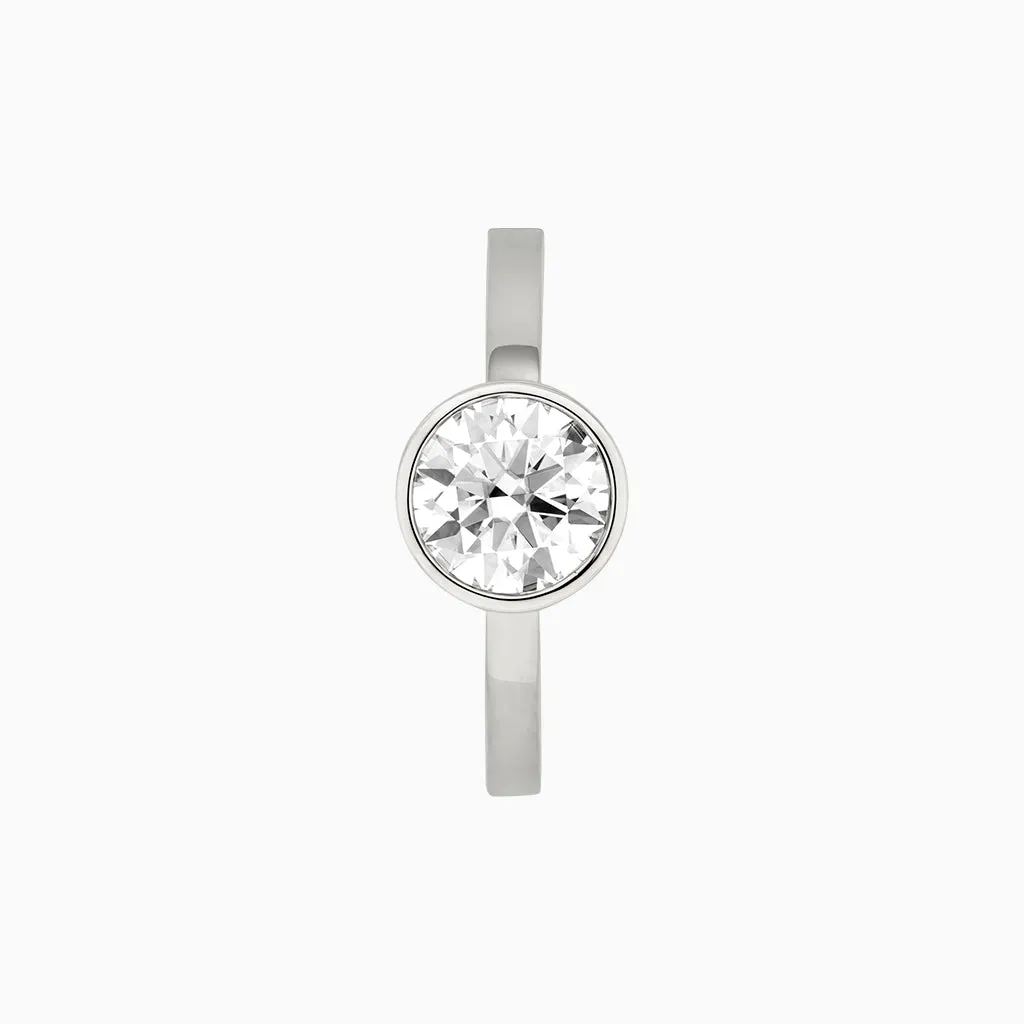 Diamond2 Solitaire Bezel Set Ring