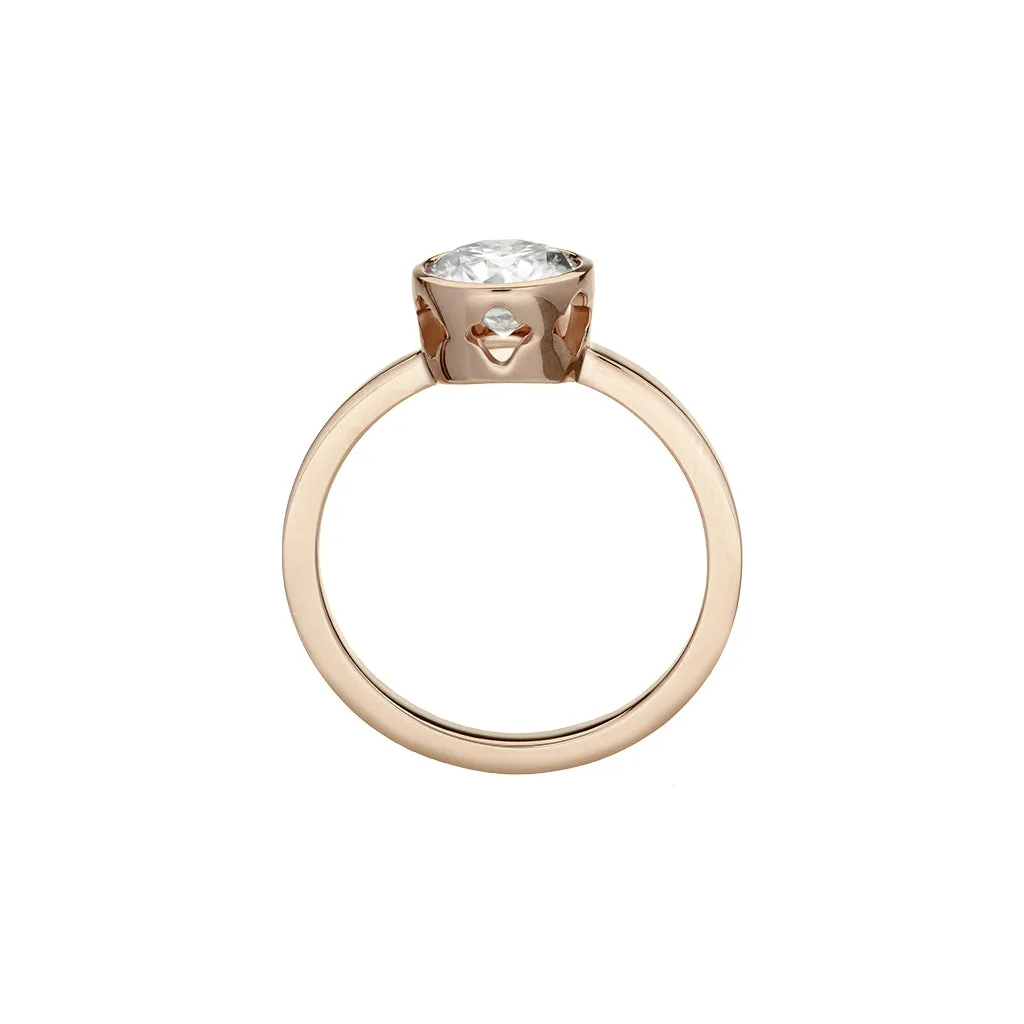 Diamond2 Solitaire Bezel Set Ring