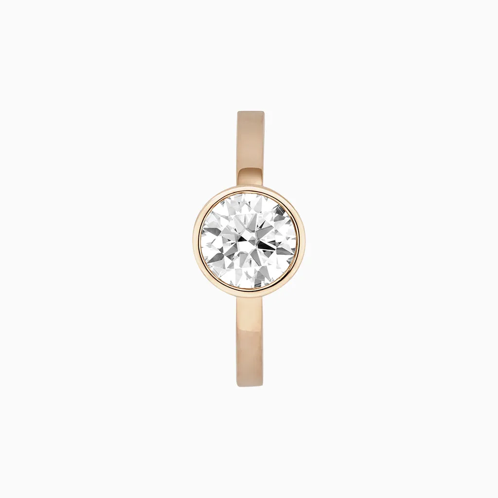 Diamond2 Solitaire Bezel Set Ring