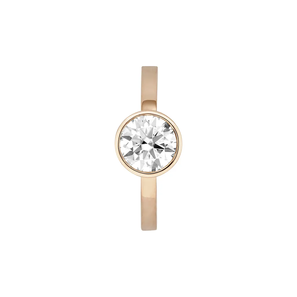Diamond2 Solitaire Bezel Set Ring
