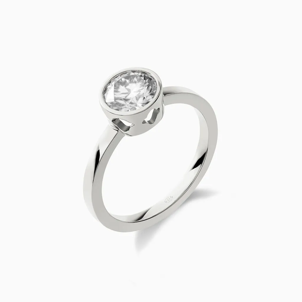 Diamond2 Solitaire Bezel Set Ring