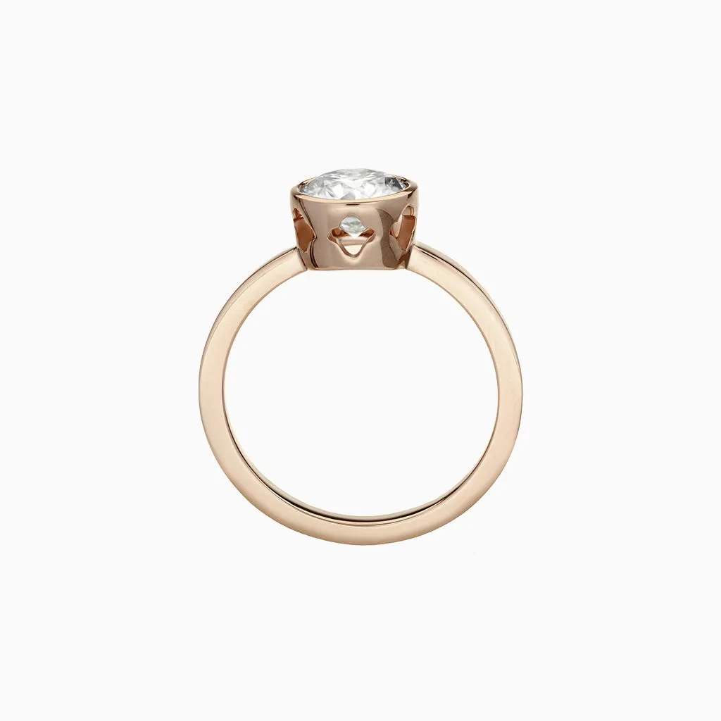 Diamond2 Solitaire Bezel Set Ring