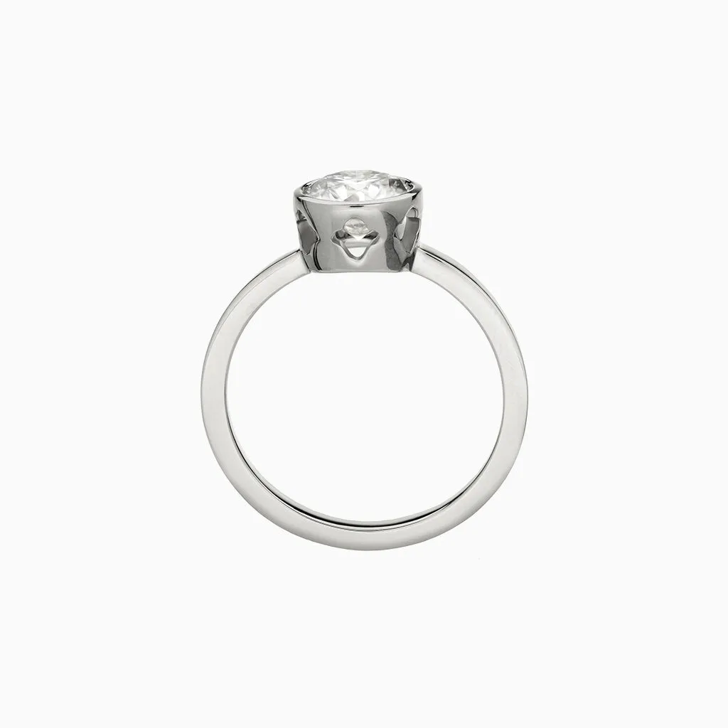 Diamond2 Solitaire Bezel Set Ring