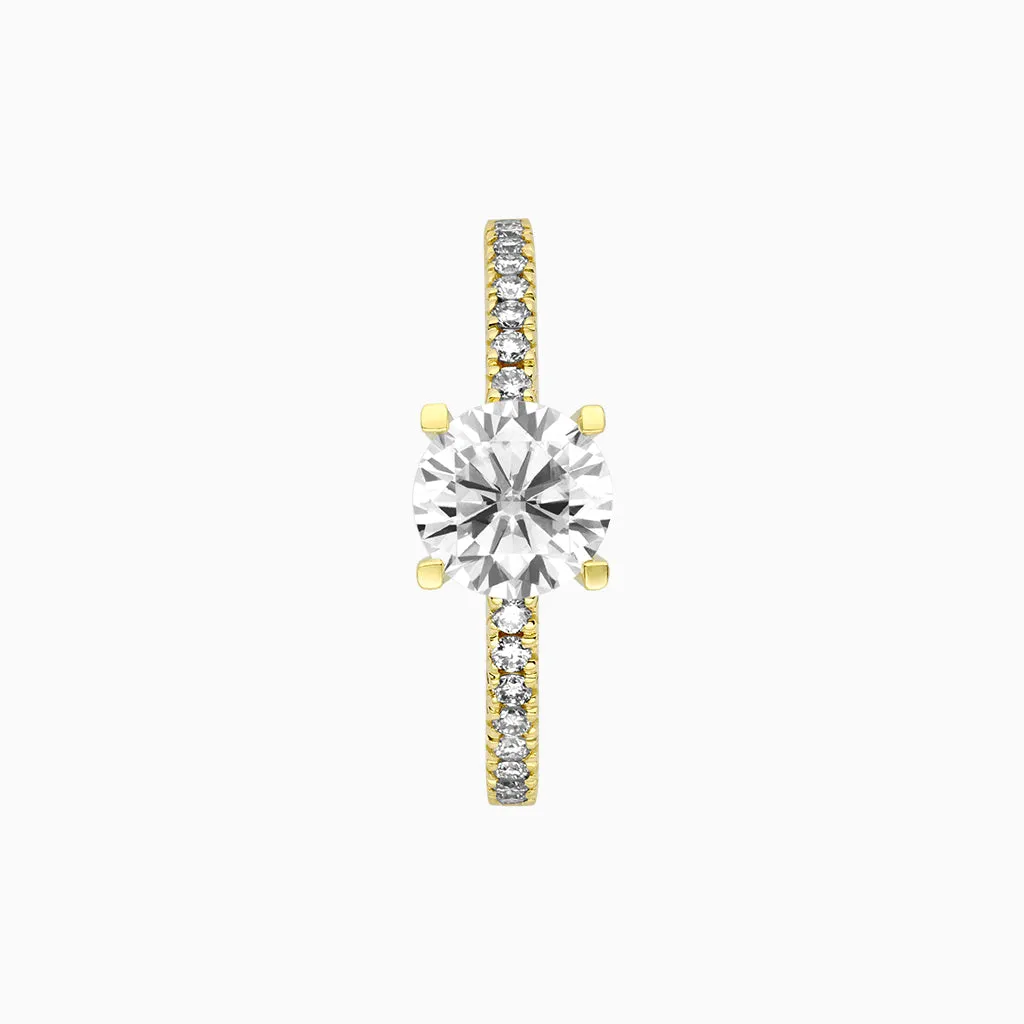 Diamond2 Solitaire Claw Set Ring with Embellished band