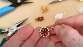 Easy Bead Weaving: How to Make a Seed Bead and 2-Hole Bead Star Cluster