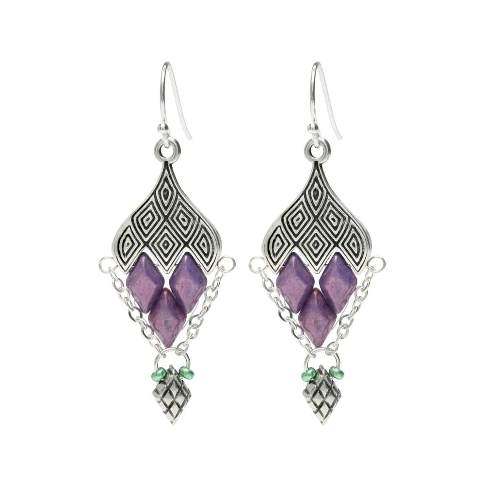 Geometric Grape Cluster Earrings (Reboot)