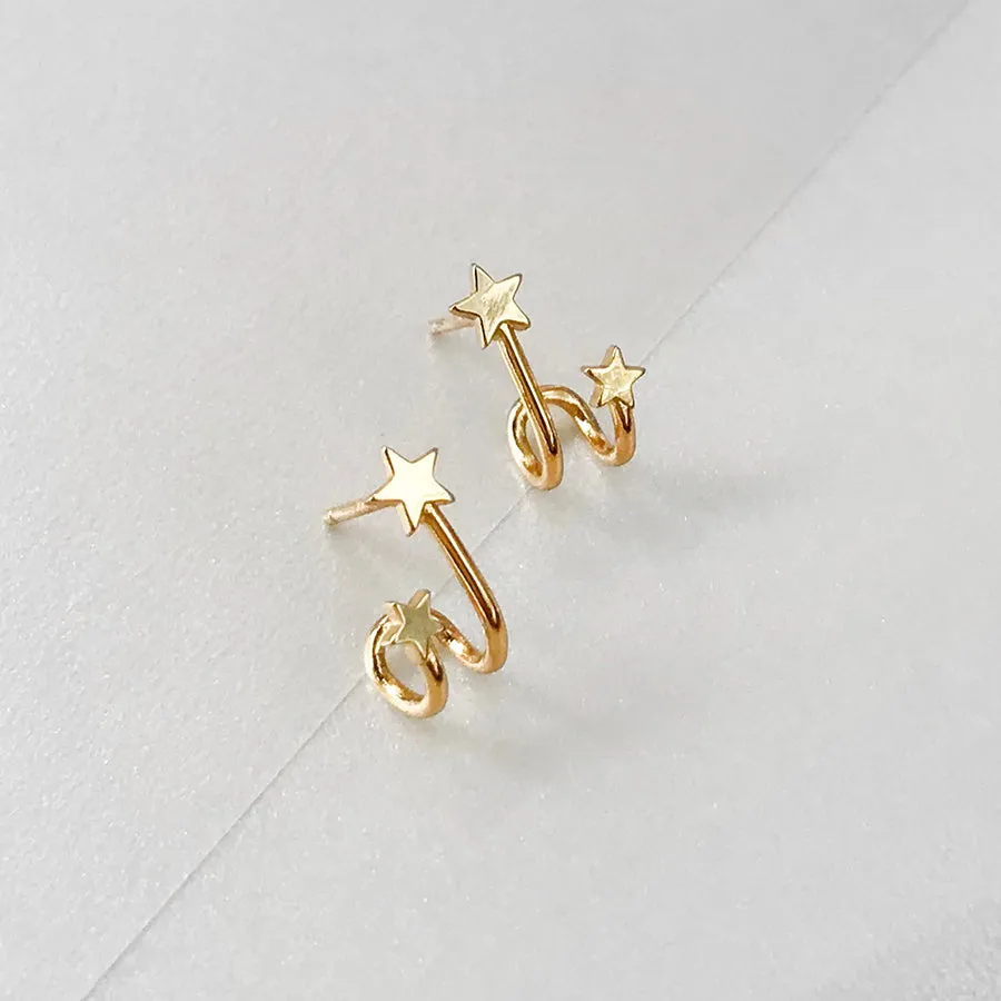 In The Stars Gold Huggie Earrings