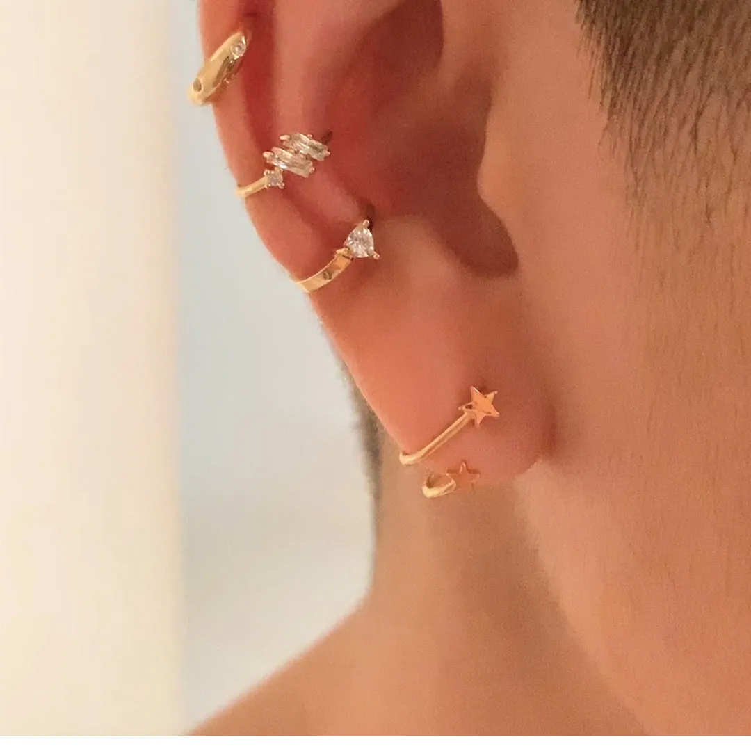 In The Stars Gold Huggie Earrings