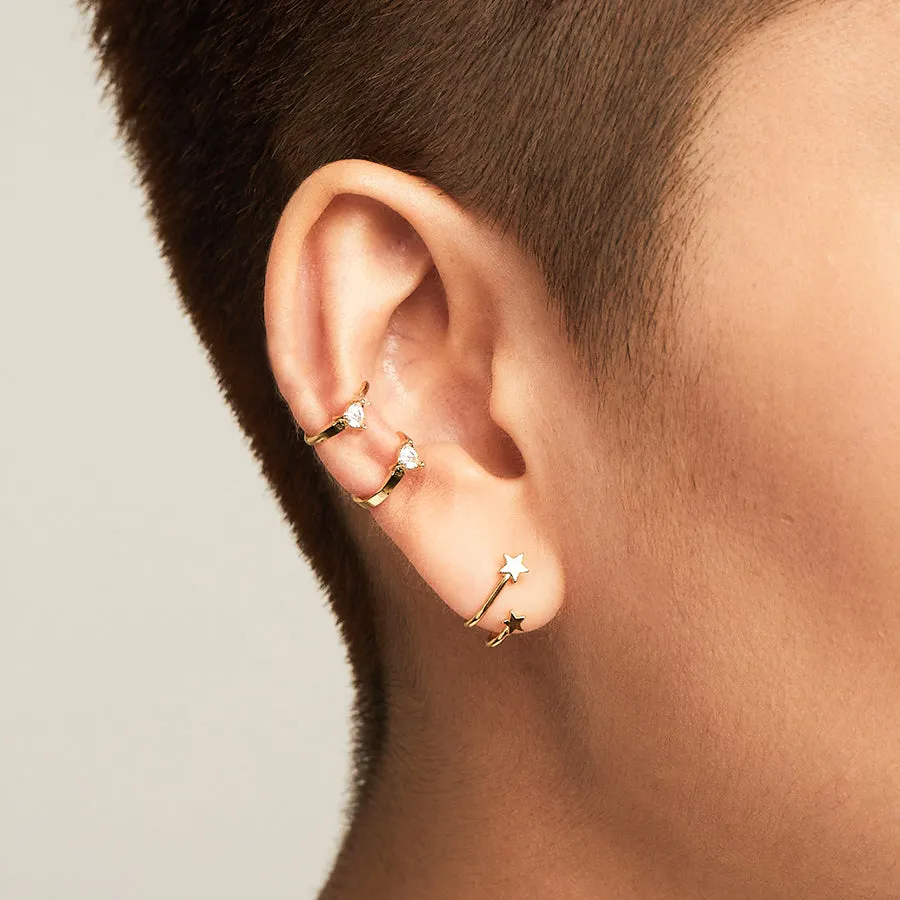 In The Stars Gold Huggie Earrings