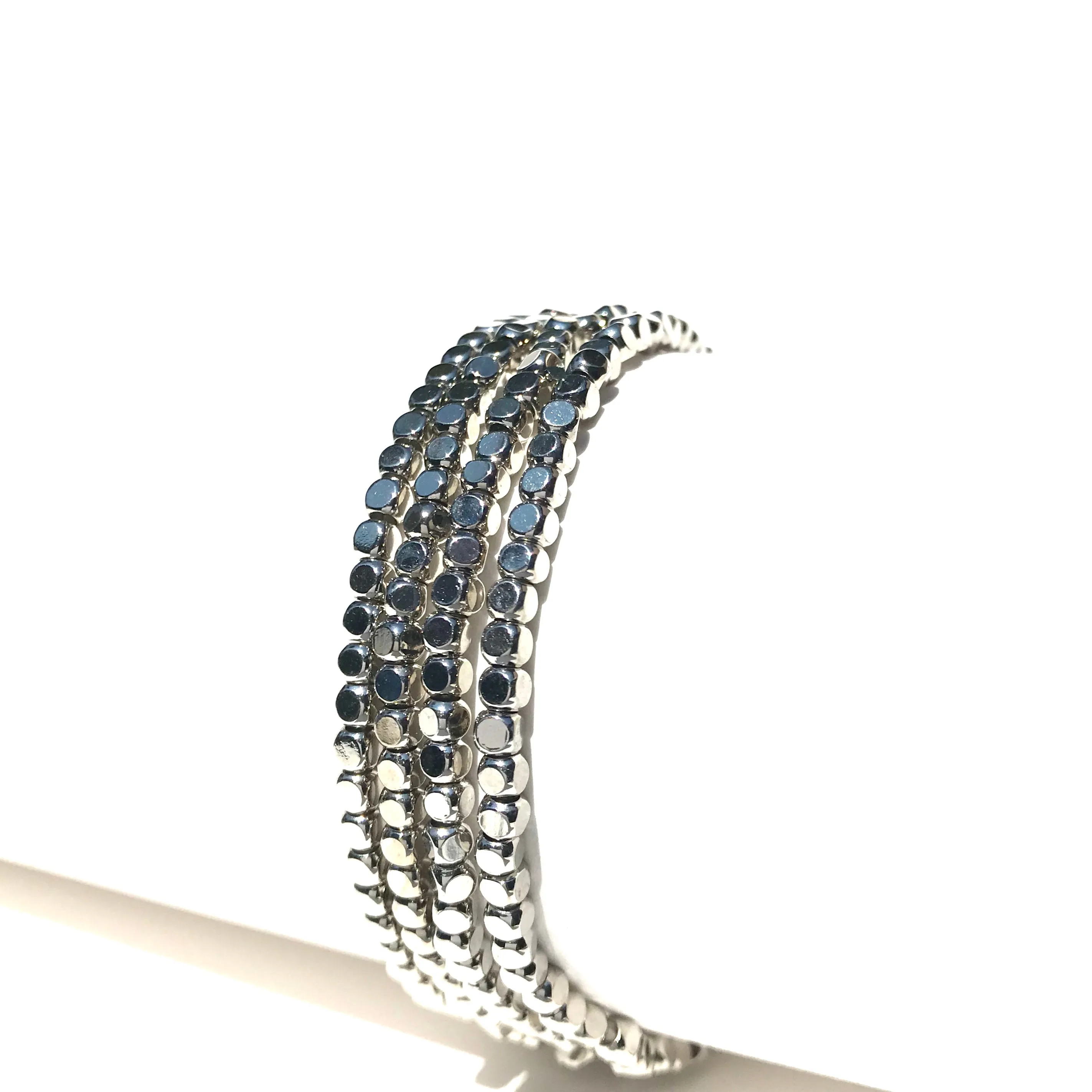 METAL BEADED STRETCHY BRACELET