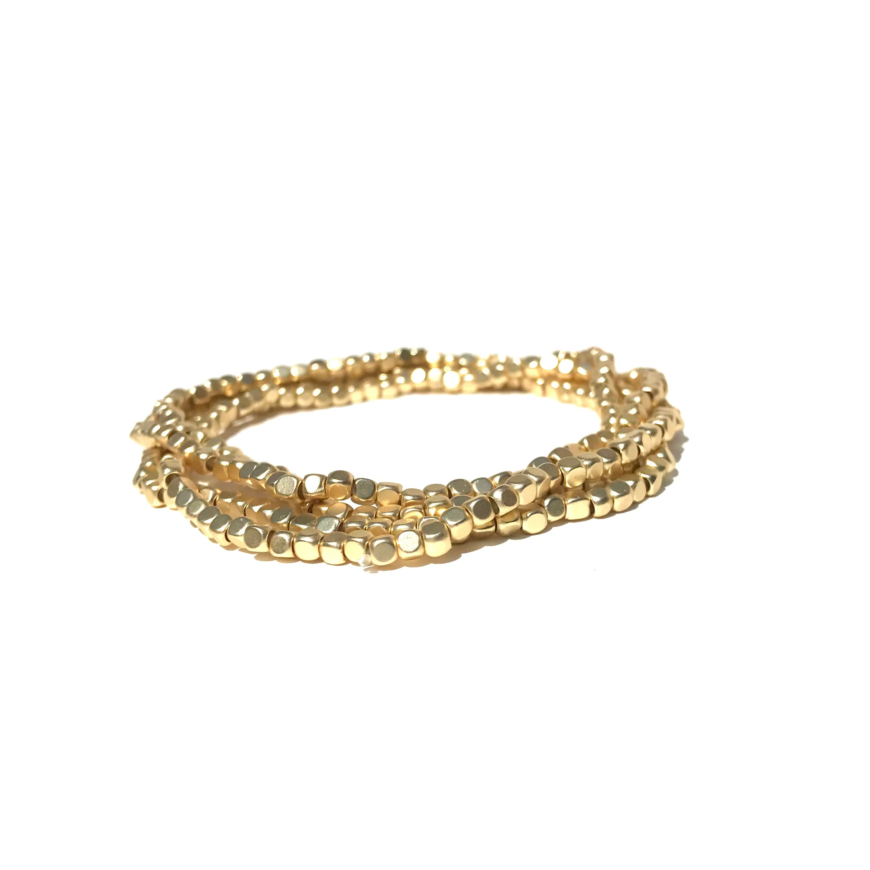 METAL BEADED STRETCHY BRACELET
