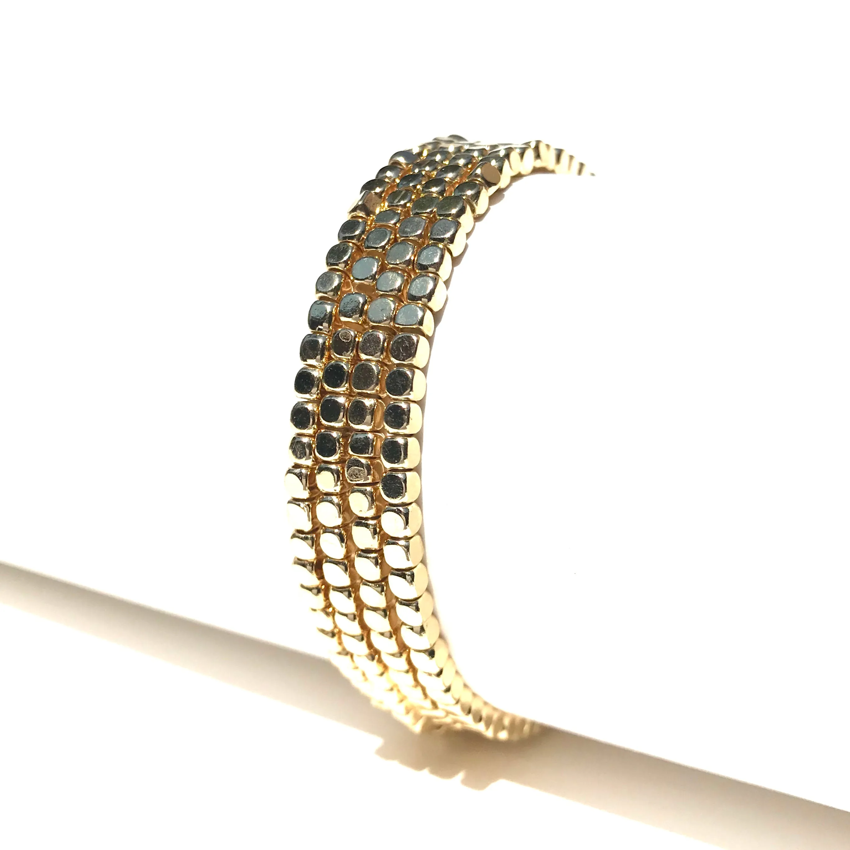 METAL BEADED STRETCHY BRACELET