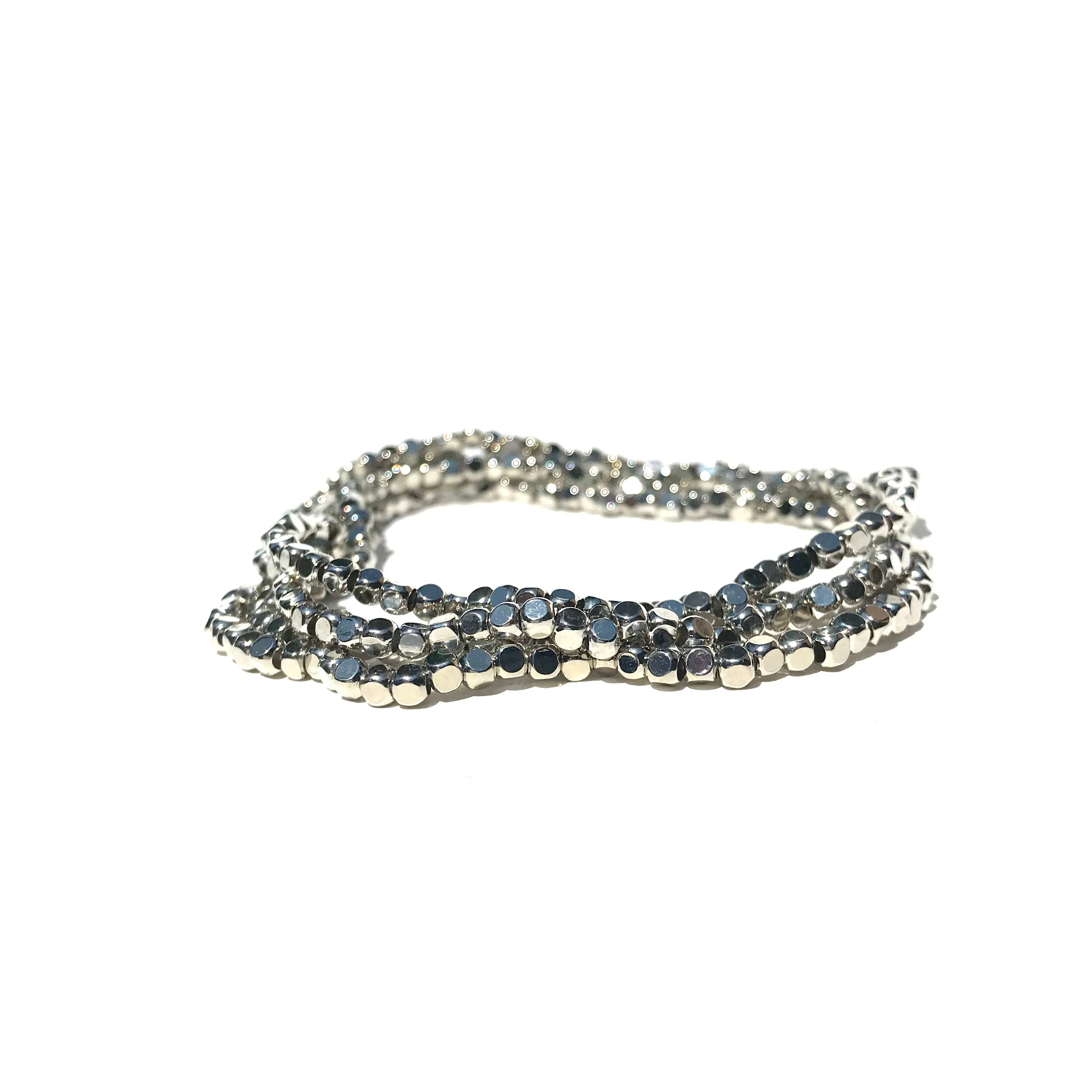 METAL BEADED STRETCHY BRACELET
