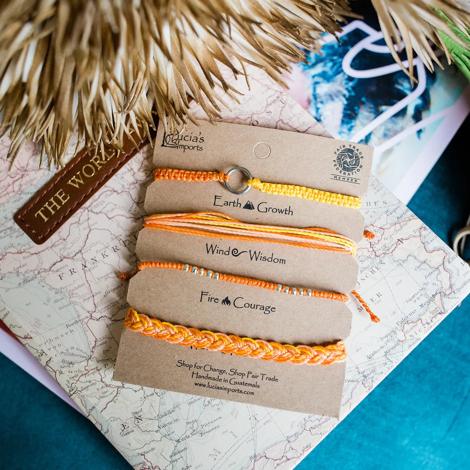 Peach Elements Carded Bracelet Set