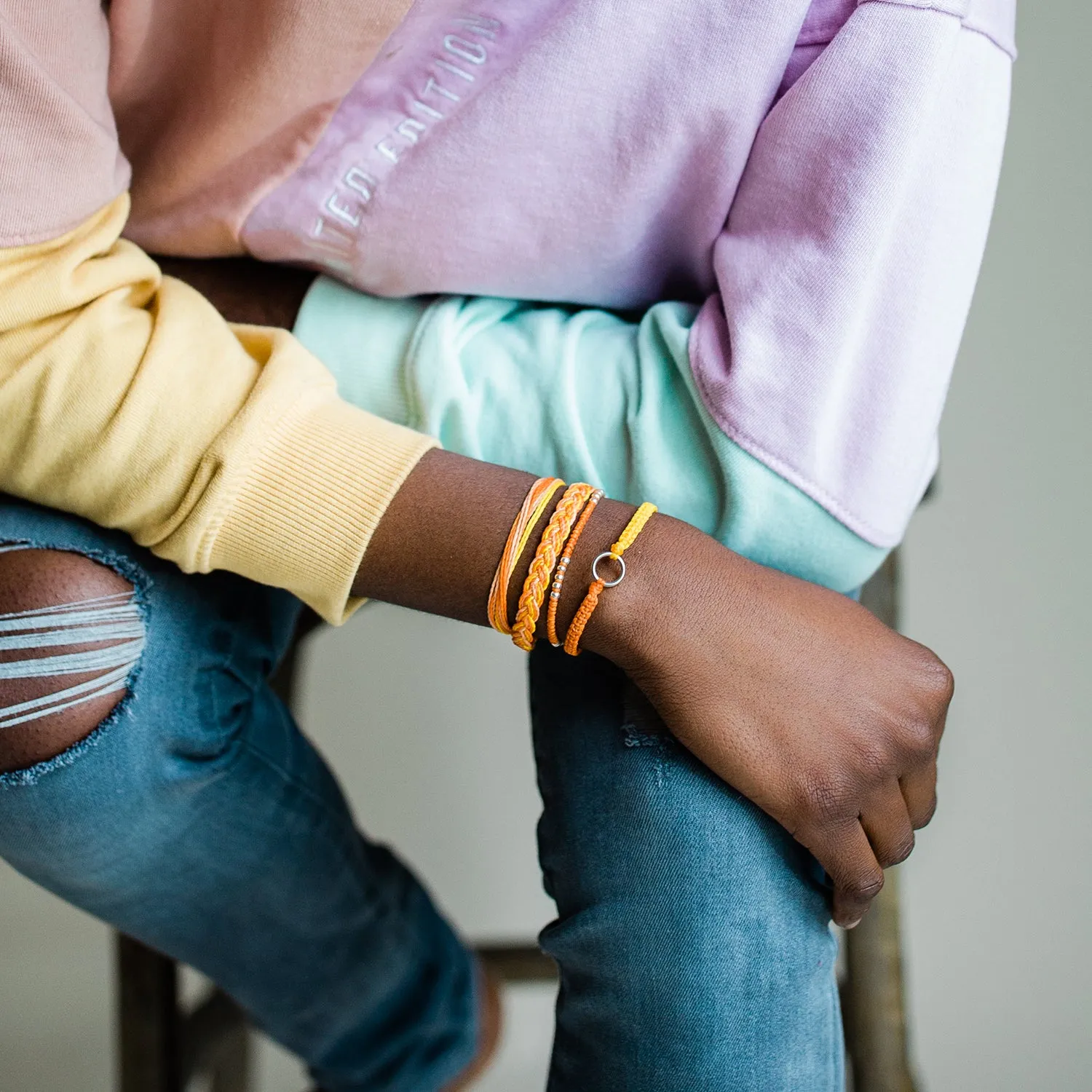 Peach Elements Carded Bracelet Set