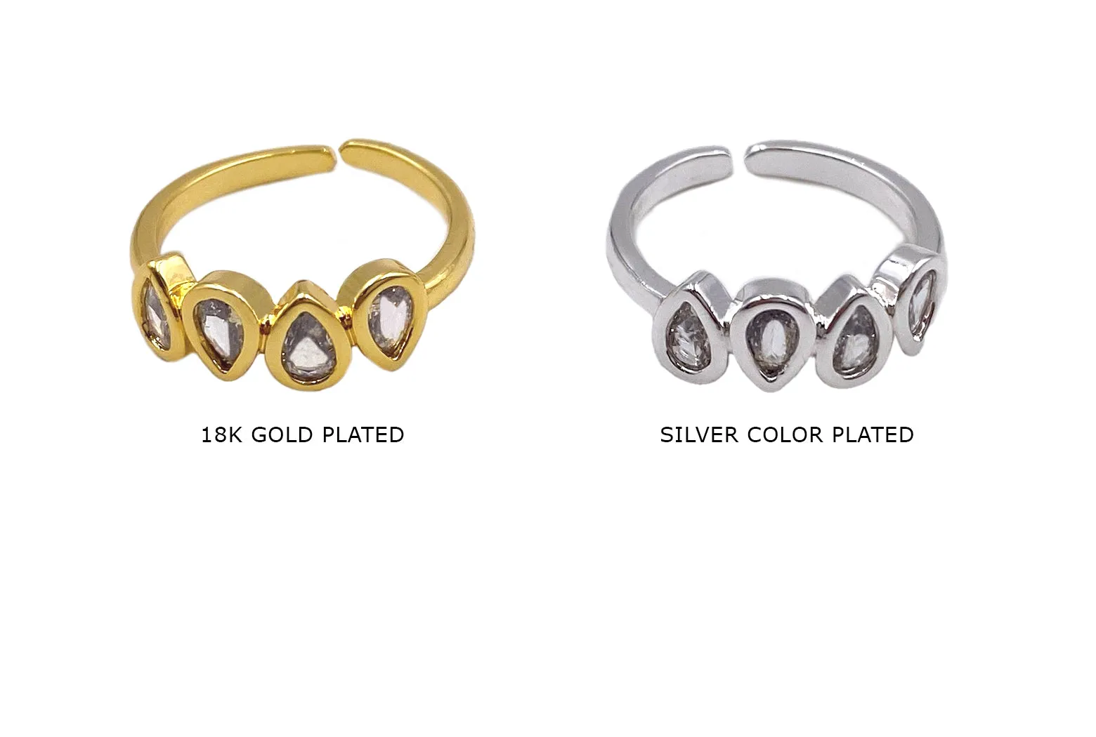RBO1005 Cluster Stones Cubic Zirconia Ring