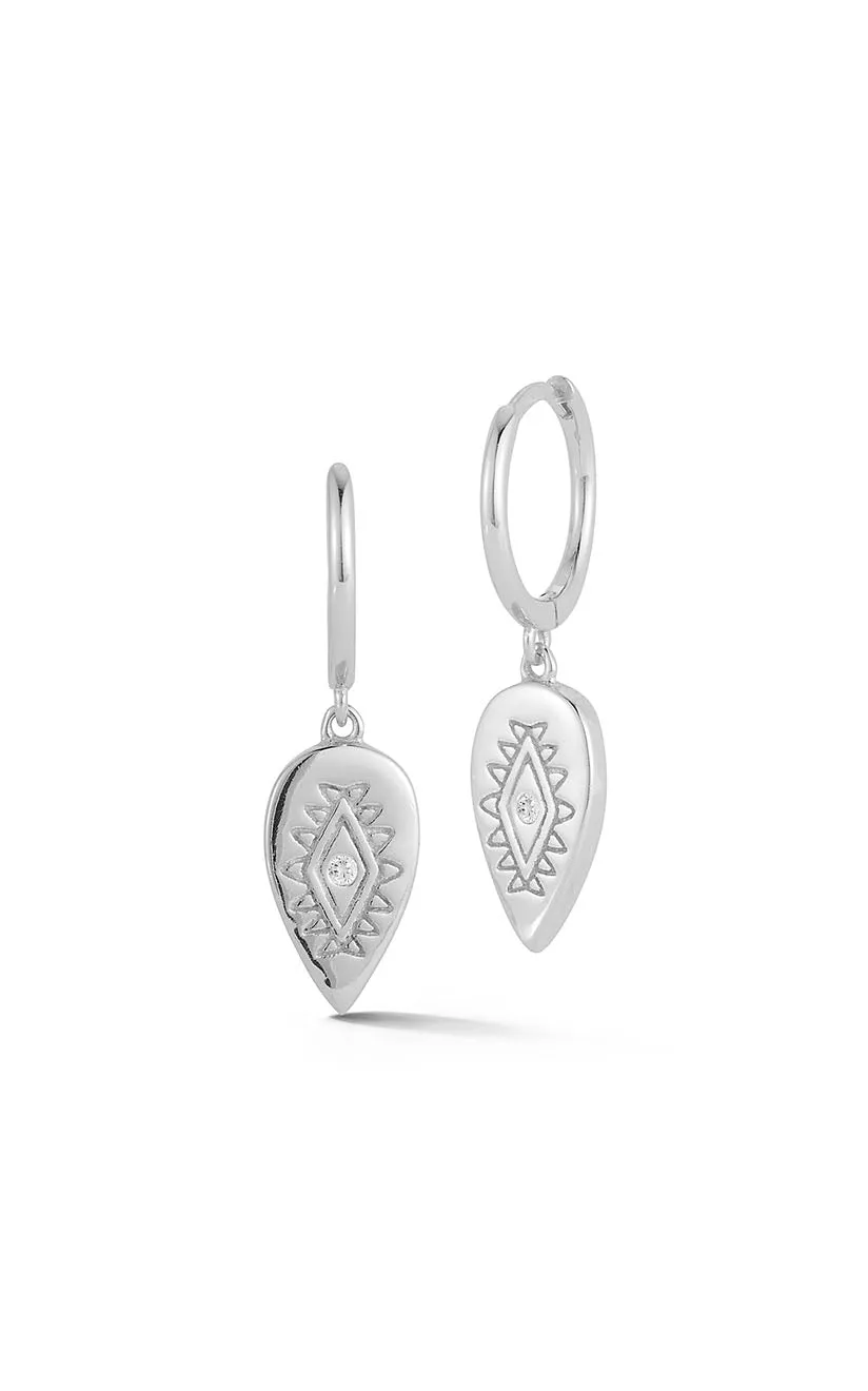 Small Charm Huggie Earring