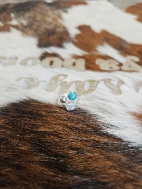 TURQUOISE OVAL CLUSTER RING